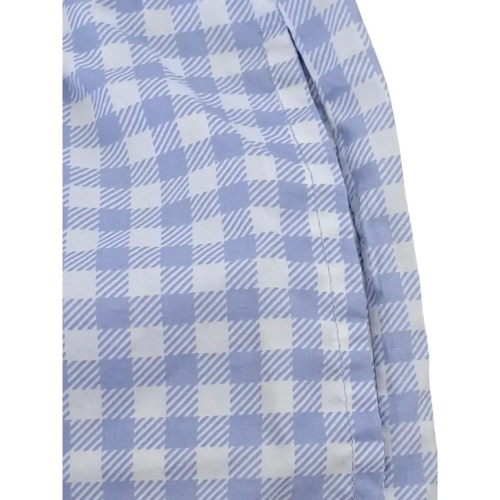Better Together Dreamy Nights Boxer Shorts Sleepwear Blue White Gingham Small - Picture 5 of 8